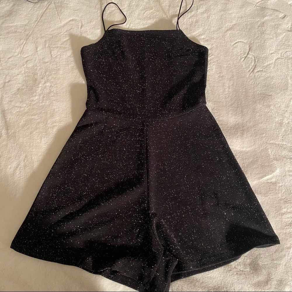 Black glittery romper